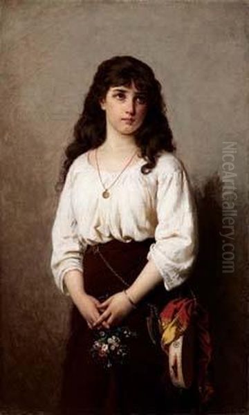 Mignon - 1886 Oil Painting by Ernesto Fontana