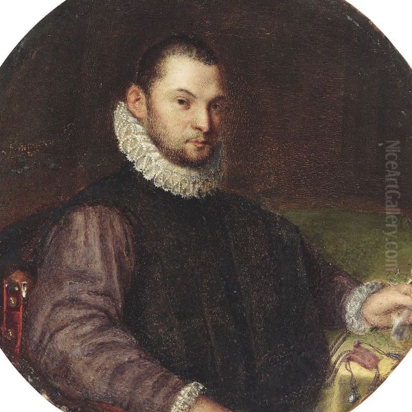 Half-length Portrait Of A Young Man Oil Painting by Lavinia Fontana