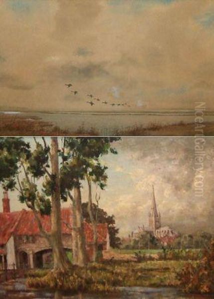 View Of Norwich Oil Painting by Frederick Francis Foottet