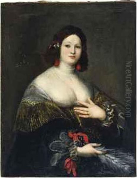 Portrait Of A Woman Oil Painting by Girolamo Forabosco