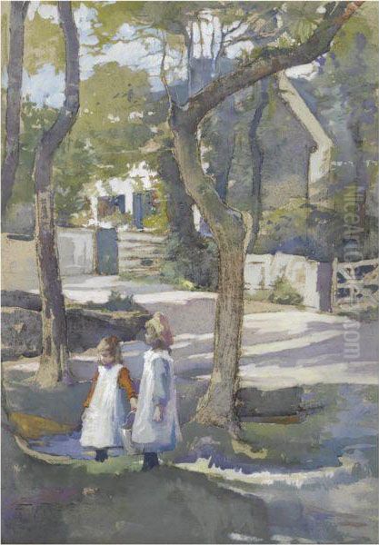 Fetching Water Oil Painting by Elizabeth A.Stanhope Forbes