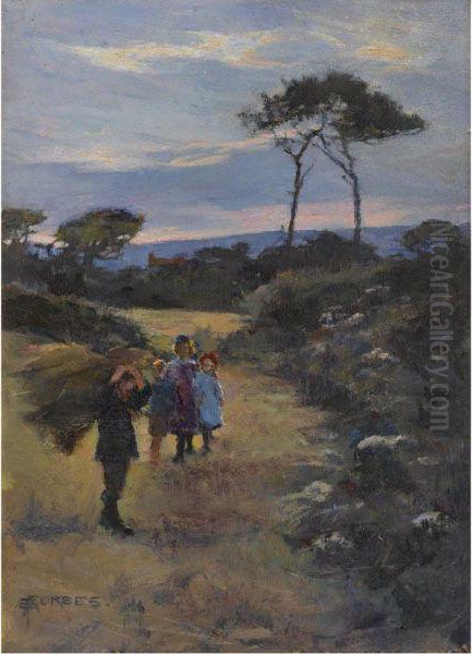 The Haymaker Oil Painting by Elizabeth A.Stanhope Forbes