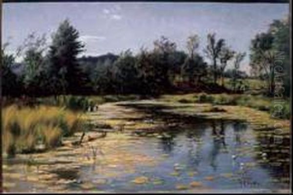 The Lily Pond Oil Painting by John Colin Forbes