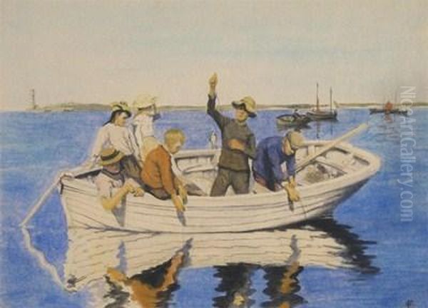 The Fishing Party Oil Painting by Stanhope Alexander Forbes