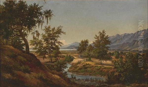 A View Of Santa Barbara Oil Painting by Henry Chapman Ford