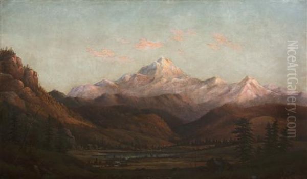 Rocky Mountain View Oil Painting by Henry Chapman Ford