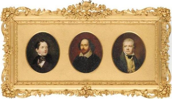 Portraits Of The Great Poets Of Great Britain And Ireland Oil Painting by William Bishop Ford