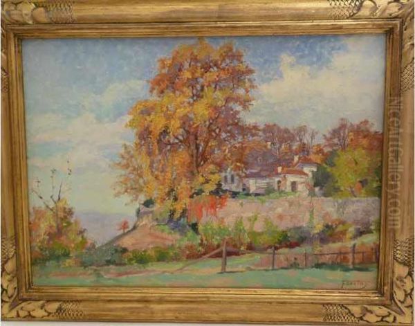 Paysage D'automne Oil Painting by Alfred Jean Foretay