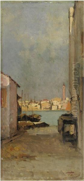 Venezia Oil Painting by Achille Formis Befani