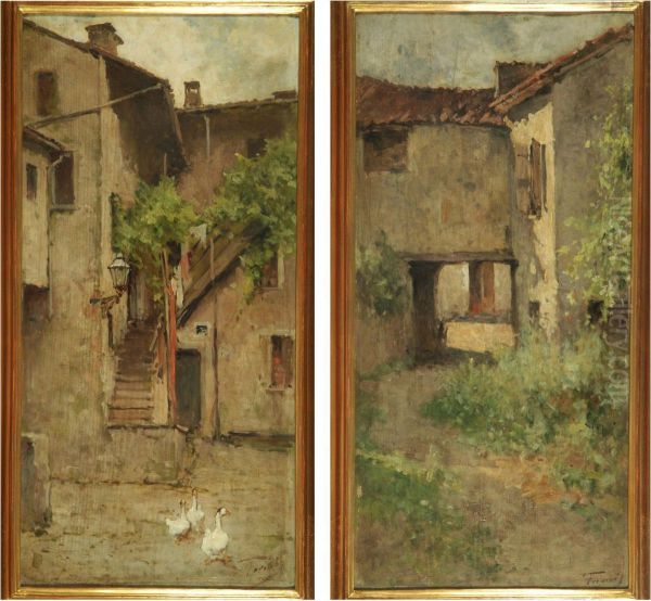 Aia E Scorcio Di Cascina Oil Painting by Achille Formis Befani