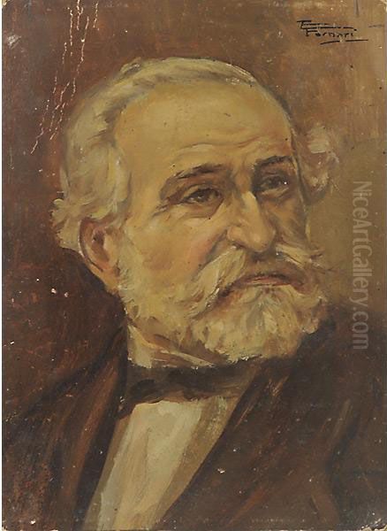 Ritratto Di Giuseppe Verdi Oil Painting by E. Fornari