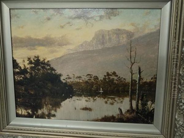 Duncan's Range, Lake St Clair Oil Painting by H. Forrest