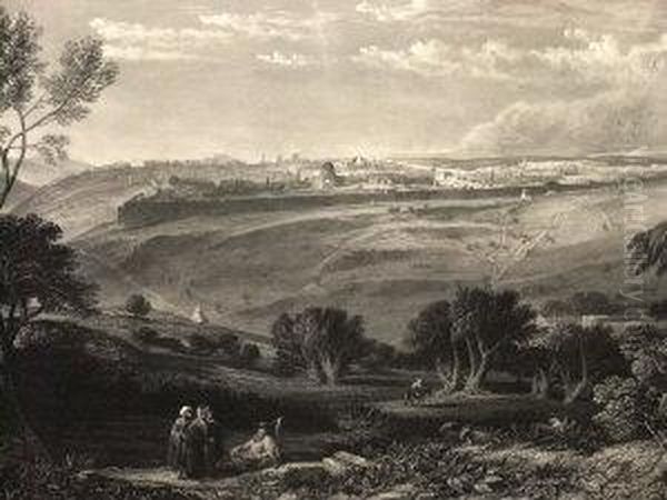 Jerusalem From The Mount Of Olives Oil Painting by William Forrest