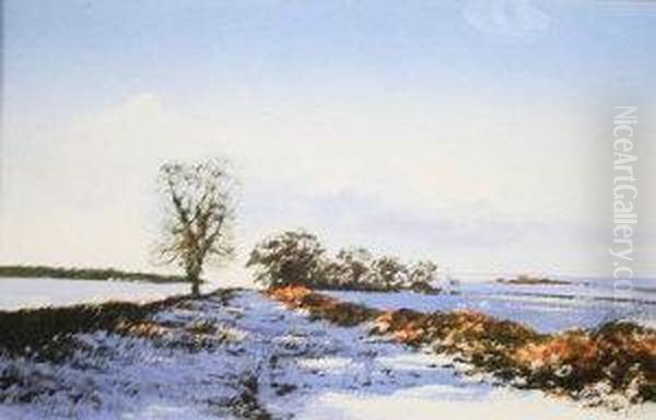 Winter Landscape, Northumberland Oil Painting by Mary Forster