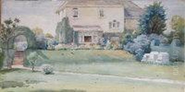 Beehives On The Lawn Oil Painting by William Banks Fortescue