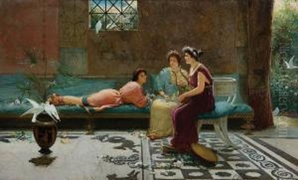 A Pompeiian Love Song Oil Painting by Eduardo Forti