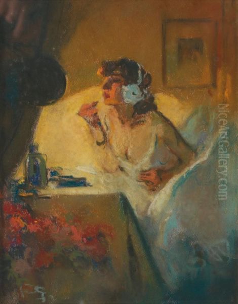 Loge De Danseuse, Opera Paris Oil Painting by Fortuney