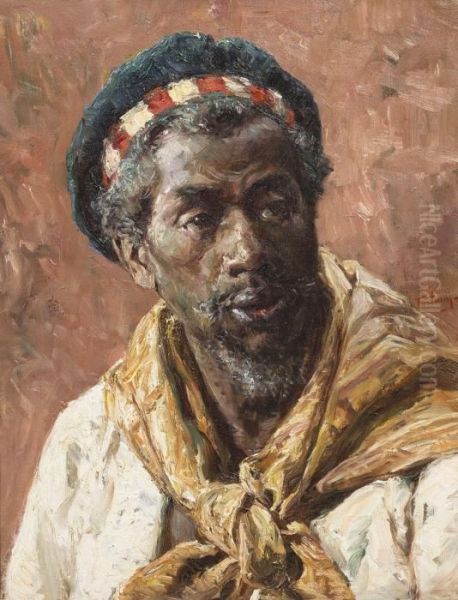 Moroccan Sailor Oil Painting by Mariano Jose Maria Bernardo Fortuny y Carbo