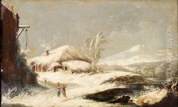 Paesaggio Invernale Oil Painting by Francesco Foschi