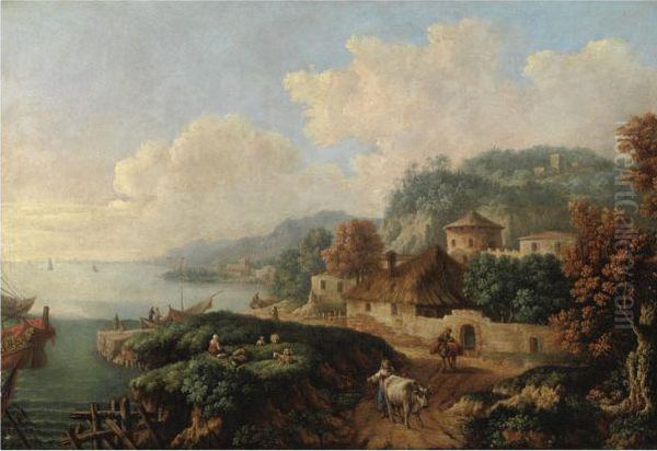 Veduta Costiera Oil Painting by Francesco Foschi