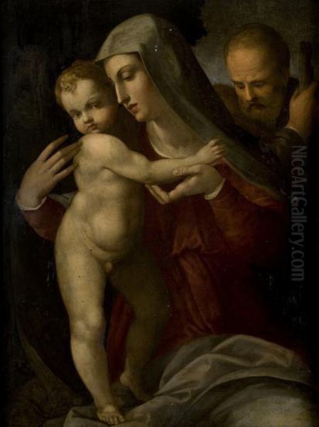 Sacra Famiglia Oil Painting by Pier Francesco Foschi