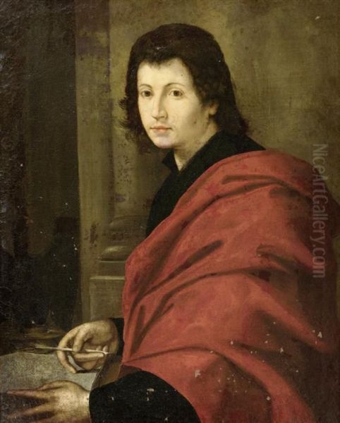 Portrait Of A Man, Writing Oil Painting by Pier Francesco Foschi