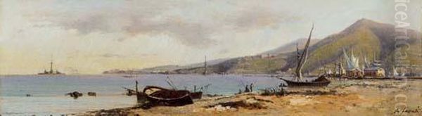 Nel Golfo Di La Spezia Oil Painting by Agostino Fossati