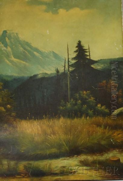 Mountain Scene Oil Painting by Ben Foster