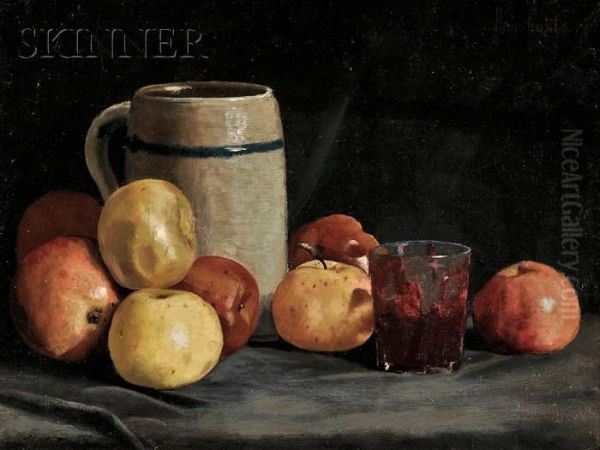 Still Life With Apples And Stein Oil Painting by Ben Foster