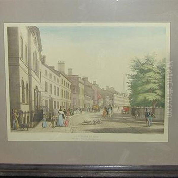 New York In 1826 And New York In 1831 Oil Painting by Frederick Lucas Foster