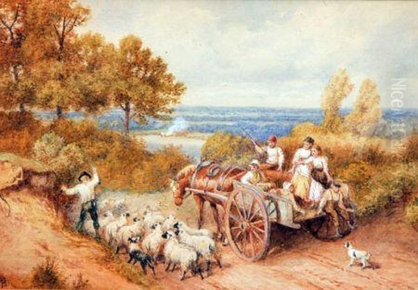 Bears Oil Painting by Myles Birket Foster