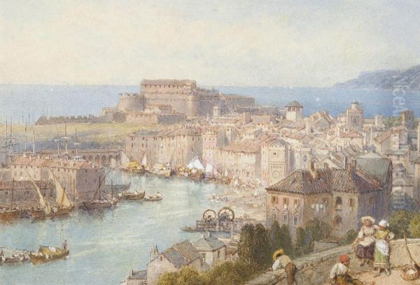 Savona, Italy Oil Painting by Myles Birket Foster