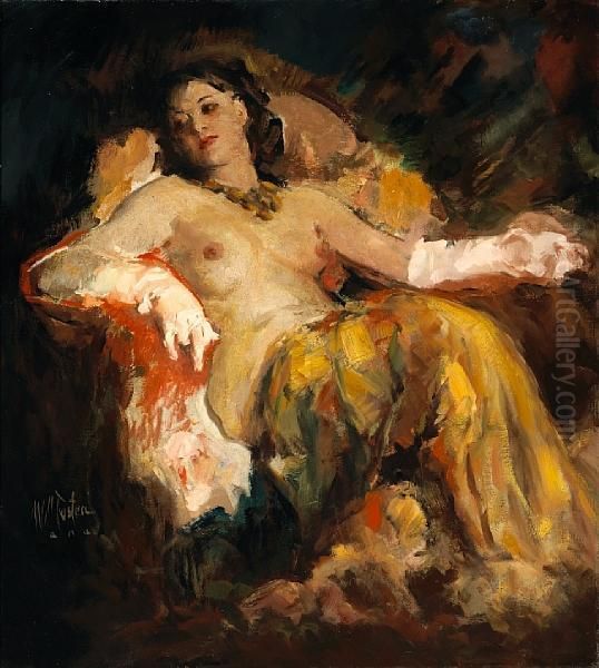 Nude With White Gloves by William Frederick Foster