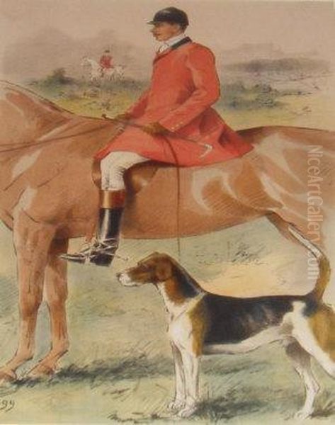 The Hunt Oil Painting by George Algernoon Fothergill