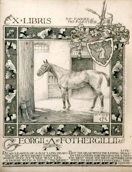 Ex Libris George A Fothergill Oil Painting by George Algernoon Fothergill