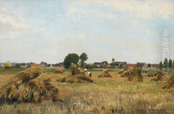 La Moisson Oil Painting by Emile Louis Foubert