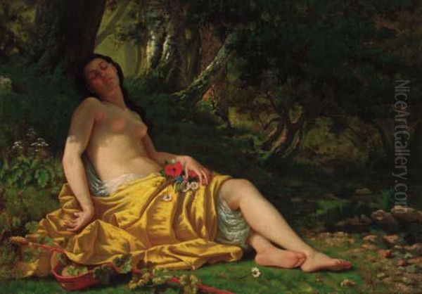 The Sleeping Beauty Oil Painting by Alfred-Charles Foulongne