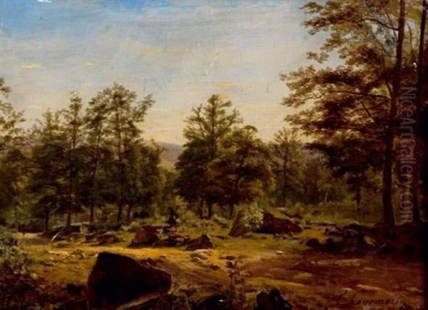 Paysage Aux Grands Arbres Oil Painting by Th. Fournois