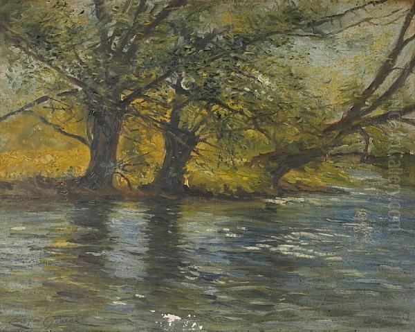 A Berkshire Brook Oil Painting by Carlton Fowler