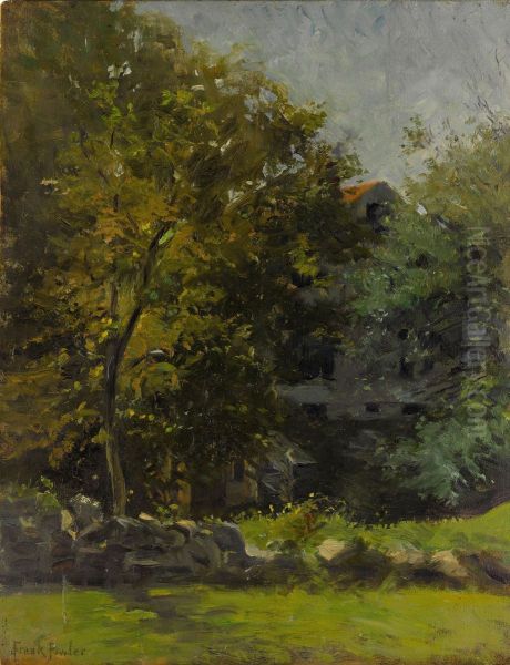 Landscape With Cottage Oil Painting by Frank Fowler