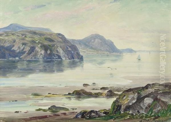 Along The Shoreline, 
Beaumaris Oil Painting by Robert Fowler