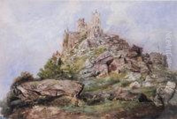 St Michael's Mount Oil Painting by Walter Fowler