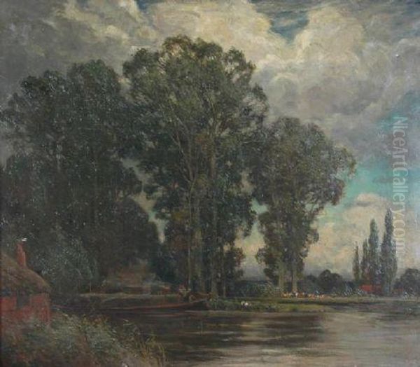 Fowler
A Barge On A River. Oil Painting by Walter Fowler