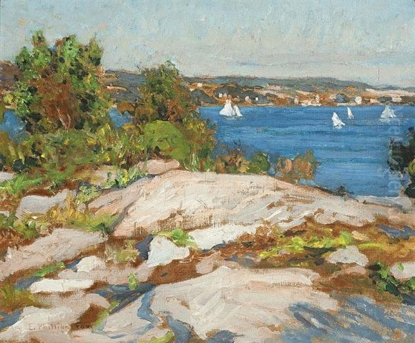 View From Cremorne Point Oil Painting by Emanuel Phillips Fox