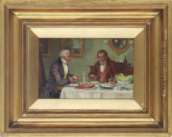 Lobster For Dinner Oil Painting by George Fox