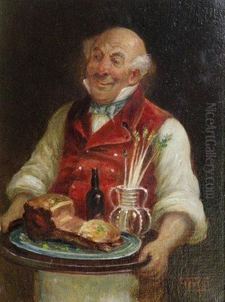 Dinner Time Oil Painting by George Fox