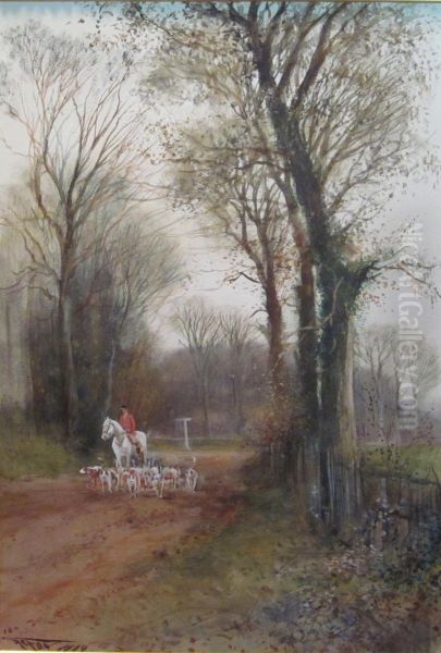 Lane Scene At Arundel, Sussex Oil Painting by Robert Atkinson Fox