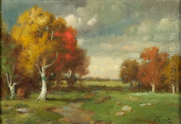 Country Pasture Oil Painting by Robert Atkinson Fox