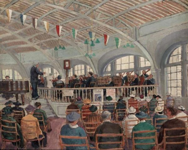 The Concert, Brighton Pavillion Oil Painting by Douglas Fox-Pitt