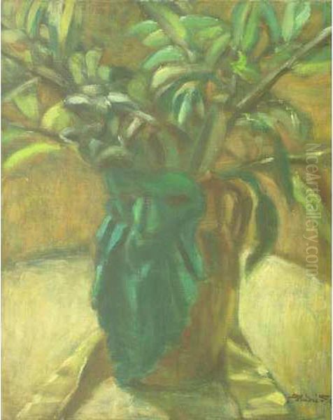 Nature Morte Au Vase Et Au Loup Decarnaval Oil Painting by Andre Foy